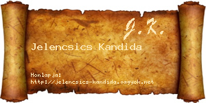 Jelencsics Kandida névjegykártya